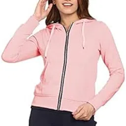 roarers Women POLYFLEECE Cotton Winter Full Sleeves Jacket Type Sweatshirt with Zipper for Women-picture-25