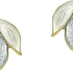 officially gorgeous BY EVERSTYLISH Sky Blue Enamelled Golden Earrings for Women | Lightweight Modern Studs | Elegant Party & Office Jewelry-picture-25