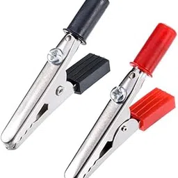 Rpi shop - 2 Inch(52mm) Crocodile Clip, Alligetor pin, With Plastic Handle, Testing Metal Alligator Clips Clamps, For DIY, for Circuit Connection, Experiment, IoT (Black & Red) Pack of 100 Pcs-picture-31