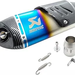Motorcycle Universal Racing Exhaust for R15v3 v2 v1 MT-15, Z900 Z800 Ninja (Rainbow Colour)-picture-34