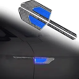 US1984 High Intensity Reflective Stickers Car Side Marker Bumper Fender Safety Warning Sticker Universal Strong Reflective Warning Scratches Protector Stickers for Car Night Visibility (C-Blue)-picture-36