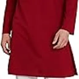 amazon brand - symbol Men's 100% Cotton Solid Long Length and Pant Set |Casual |Regular Fit - 2pcs (Available in Plus Sizes)-picture-47