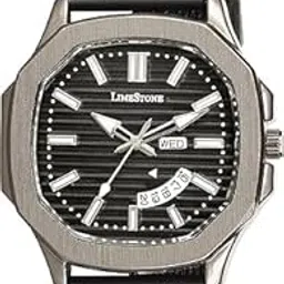 limestone Men’s Day & Date Quartz Analog Watch with Stainless Steel HMTS Strap – Premium Classic Design Dial - Black, Strap Color-Black-picture-27