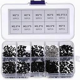 Universal Laptop Screw Kit, Alloy Steel M2 M2.5 M3 Computer Screws Assortment for IBM, HP, Dell, Lenovo, Samsung, Sony, Electronics Repair Fastener Set - 500Pc-picture-29
