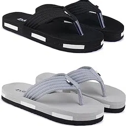 evoknit Men’s Slippers | Stylish & Comfortable Slippers | Lightweight EVA Material Anti-Skid Flip Flops for Daily Indoor & Outdoor Use (Pack of 2)-picture-15