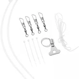 HEAVENGLOW 2X Pole Hardware Parts Repair Halyard Rope and 4 PCS Metal Hook Clips-image-26