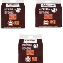 ADULTINO - Sticking Tape Adult Diapers 3XL (8 Pieces - Pack of 3)-picture-38