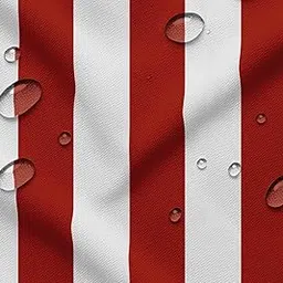 Soimoi Waterproof Outdoor Fabric by The Meter | Stripe Print on Red | 56" Wide | UV Resistant & Durable Taffeta Material for Cushions, Covers, Curtains, Awning & DIY Projects-picture-18