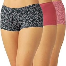 leading lady Women's Cotton Blend Boyshorts Regular Floral Briefs-picture-26