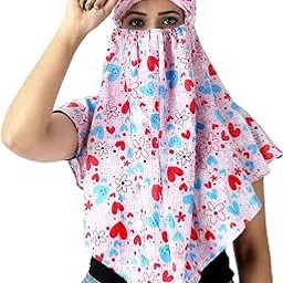 printed scarf for women,Pure Cotton Printed Scarf Cum Mask With Face Cover Sun Protection Free Size For Women's And Girl's.-picture-50