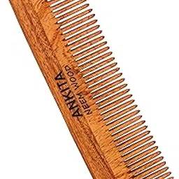 Ankita Neem Wooden Comb|Treated with Herbal Oils For Multi-Actions|Detangling, Frizz Control & Shine,Suited For All Types of Hair(NW-26)-picture-19