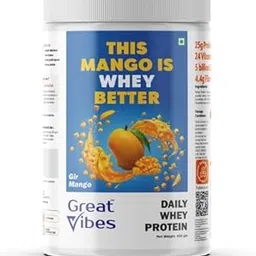 GreatVibes Daily Whey Protein Powder I Good For Weight Management I Probiotics Improves Gut Health I Help to Build Body Muscles (Delicious Mango Flavor)-image-29