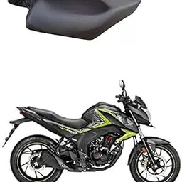 CARBOX CB Hornet 160 Single Bike SEAT Cover, PU Leather Black,Colour,6 mm Cushion Foam.Rope provided,Ready to fit,Quality and Fitting Tested-picture-34
