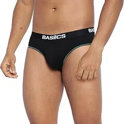 la intimo BASIICS Men’s Cotton Spandex Active Brief Underwear (Black)-picture-33