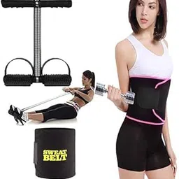 CONSONANTIAM Tummy Trimmer Single Spring and Sweat Slim Belt Combo Pack Abdominal Exerciser (Men & Women)-image-38