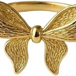 meeviva Adjustable Statement Ring, Textured Ribbon Design, Fashion Jewelry for Women and girl | Stylish Textured Bow Knot Design | Adjustable Fashion Jewelry Gift for Girls & Ladies-picture-51
