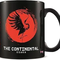 John Wick The Continental Osaka Printed Black Ceramic Coffee Mug | Action Movie Fan Gift, Durable – 350ml-picture-34