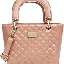 kleio Quilted Small Boxy Structured Leather Hand Bag for Women with Zip & Adjustable Cross Body Strap | Spacious Handbag for Girls Suitable for Casual & Everyday Use-picture-28