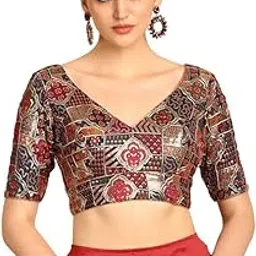 soch Womens Sequinned Embellished Georgette Padded Blouse-picture-34
