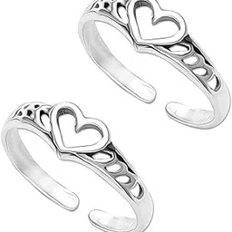 lecalla 925 Sterling Silver Toe Rings for Women | BIS Hallmarked Floral Design Womens Toe Rings | Elegant and Comfortable Toering Jewelry Gift-picture-43