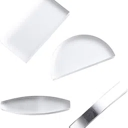 ULTECHNOVO 4pcs Optical Lens Set Rectangular Lens Semicircular Lens Optical Experiments Tools Eyeglass Kit Portable Cylindrical Convex Lens Concave Lens Spectrum Prism Glasses Glass Lens-image-3