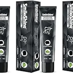 SmiloShine Pack Of 3 Charcoal Activated Whitening Toothpaste 100g With Menthol Flavor For Freshens Breath, Protect Enamel & Fight Cavities | Teeth Whitening Charcoal Toothpaste-picture-57