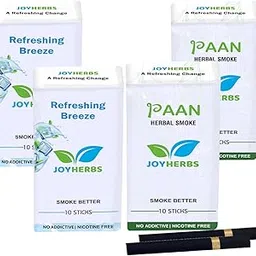 JOYHERBS Herbal Cigarettes 100% Tobacco And Nicotine Free Combo Pack Of Refreshing Breeze & Paan Flavour Smoke (40 Sticks) - Made with Ayurvedic Herbs(Tobacco Alternatives) | Non Addictive-picture-16
