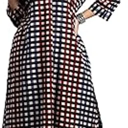 indo era Women's Pure Cotton Checked Printed Straight Kurta & Pant Set (PS0KS10868)-picture-19