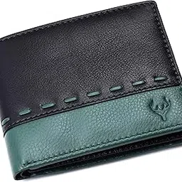 Multicolour Nappa Genuine Leather Wallet for Men | Stylish Purse with RFID Blocking | Card Holder Slots Coin Pocket and 2 Cash Compartments | Gift for Man (Green)-image-94