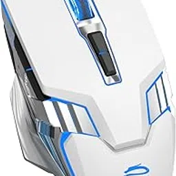 White Wireless Gaming Mouse Bluetooth Mouse with 3-Modes(BT5.0+BT3.0+2.4GHz), Rechargeable, RGB Backlit, Silent Click Computer Mouse for Laptop, PC, Macbook, iPad, Tablet, Chromebook, Games, Office-image-72