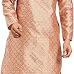 amodh by kisah Men's Navy Blue Cotton Festive Wear Regular Fit Woven Design Kurta | Indian Wedding Wear Kurta | Festive Ethnic Kurta-picture-22