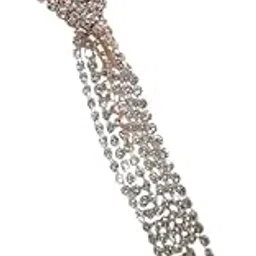 Crystal Golden Rhinestone Hair Clip for Women – Sparkly Long Tassel Hair Accessory for Party & Wedding Hairstyles-image-5