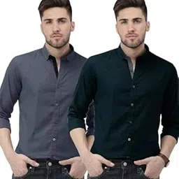 pinkmint Men's Combo Shirt for Men Long Sleeve Regular Fit Formal wear Casual Wear-picture-22