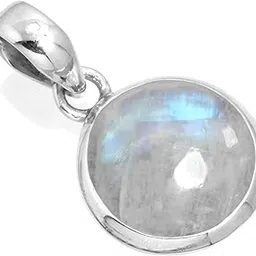 925 Sterling Silver Statement Pendant for Women 12 MM Round Gemstone Handmade Jewelry for Gift (99520_P)-image-31