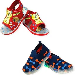 coolz Kids Sandals and Multicolored LED Light Shoes Combo (2 Pairs) for Baby Boys and Girls-picture-12