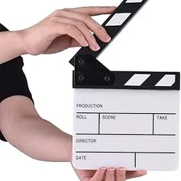 ELBME® Action Cut Board, Acrylic Clapboard Dry Erase Compact Size TV Film Movie Director Cut Action Scene Clapper Board Slate | Pack of 1-picture-22
