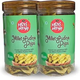 MOYE MOYE Millet pudina Chips 120g (Pack of 2) | Roasted, Non-Fried | Healthy Snacks | 100% Vegetarian | Party Snacks, No Palm Oil, No Maida Goodness,Rich in Fibre, Zero Cholestrol, Gluten Free-picture-32