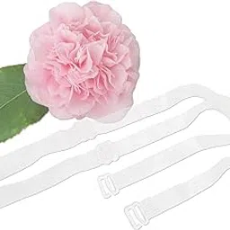 silk rose Clear Replacement Bra Straps - Transparent and Removable - Matte finish for minimum light reflection- 1 Pair - Perfect for women's bras, ladies' clothing, evening gowns, wedding dress, bridesmaids dresses, bridal novelty - Great for bustiers and corsets, too. BONUS GIFT: 3 bra strap clips-picture-18
