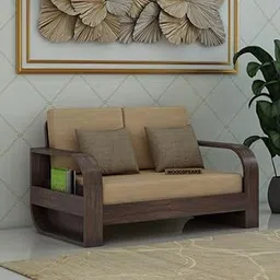 WOODNETIC Wooden 2 Seater Sofa for Living Room | Two Seater Sofa for Office & Lounge | 2 Seater Sofa Sets for Home | Sheesham Wood, Walnut Finish-picture-17