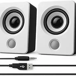 Fire turtle 6W Powered PC Speakers with USB and 3.5mm AUX Connection 6 W Laptop/Desktop Speaker CS-802-White (White, 2.1 Channel)-picture-23
