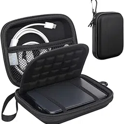 Lacdo Hard Drive Case for Western Digital WD My Passport Elements, Seagate Backup Plus Slim Canvio Basics Portable External Hard Drive 1TB 2TB 3TB 4TB 5TB USB 3.0 HDD Water Repellent Travel Bag,Black-image-74