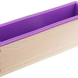 2xRectangle Silicone Soap Loaf Mold with Wooden Box DIY Mould 900ml Purple|Crafts | Home Arts & Crafts | Candle Making & Soap Making | Soap Molds-picture-33