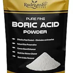 RUDRANSH HERBS Natural Boric Acid Powder – Multipurpose Insect Repellent & Cleaning Agent for Cockroaches, Ants, Bed Bugs, Carrom Board, Kitchen & Industrial Use – 200gm-image-29