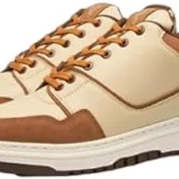 volton Mocha Remix Brown Cream Suede Sneakers | Stylish Casual Shoes with Memory Foam Cushioned Insole & Superior Craft | Lightweight | Durable | Comfortable Everyday Wear-picture-41