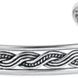 raajraani Pure 925 Sterling Silver Kada for women | Surbhi Lata 925 sterling silver kada |Oxidised Finish, No Stone| Size - Adjustable from 2.4-2.6 |Gift for Her (12 gms)-picture-36