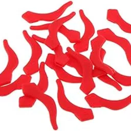 JAZZY PEARLS 10 Pairs Silicone Eye Glasses Temple Tips Ear Hooks Grip Holder Red-picture-20