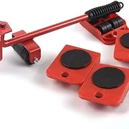 Portible Furniture Shifting Tool Set | Heavy Duty Lifter and Sliders Adjustable Height Appliance Roller Mover for Sofa, Couch, Bed, Table, Refrigerator Easy Safe Moving System with 360 Rotating Wheels-image-6