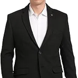 turtle Men Terry Rayon Dobby Print Black Blazer-picture-25