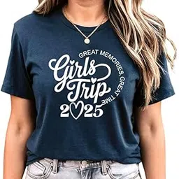 Girls Trip 2025 T-Shirt | Fun Vacation Group Shirts for Women | Girls Weekend Outfit | Custom Travel Crew Tee-picture-18
