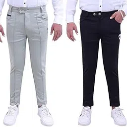 rathor & son's enterprises Men's Regular Fit Lycra Blend Trousers for Men | Regular Fit Lycra Lower for Boys (Pack of 2)-picture-39